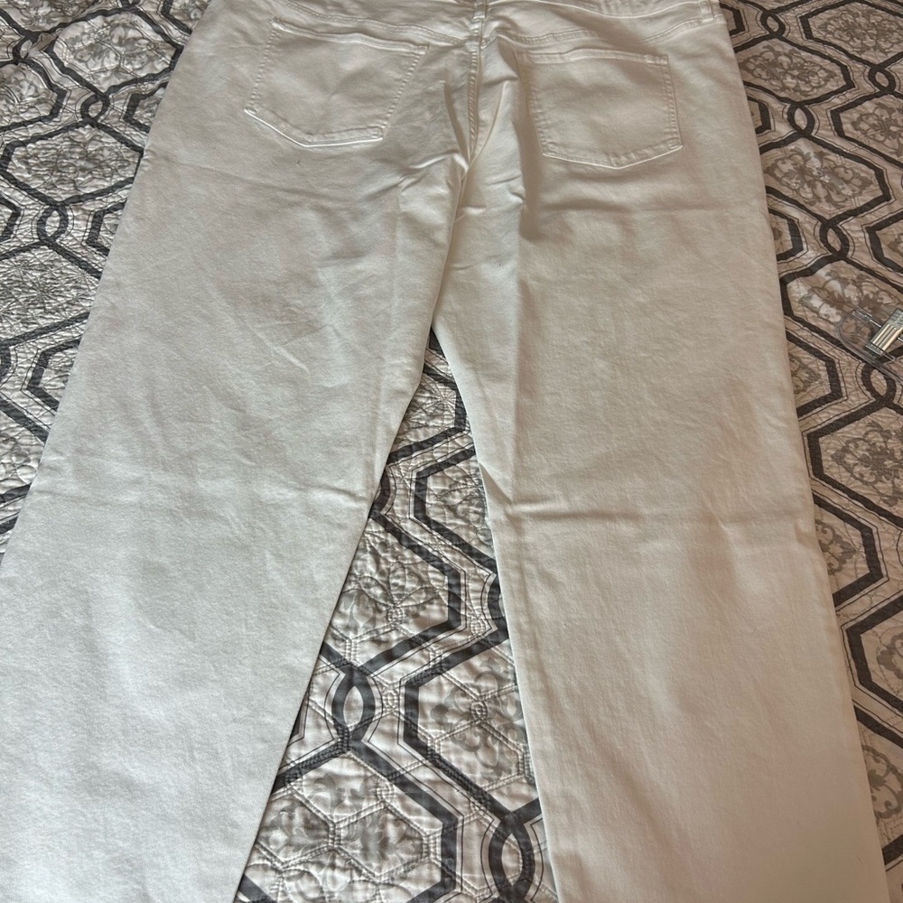 Terra & Sky Women's Plus Size White Denim Straight Leg Jeans - Size 26W - NWT - Picture 2 of 2